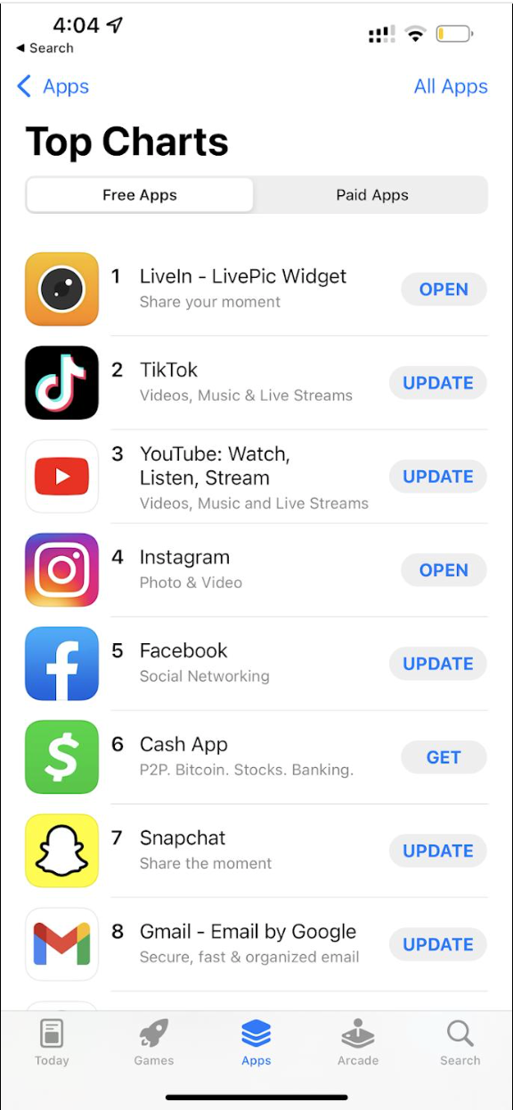LiveIn #1 App Store Screenshot
